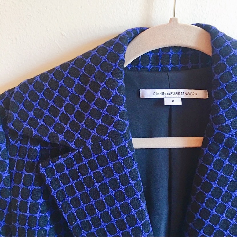 Diane Von Furstenberg Tie waist Wool Coat - Picture 3 of 4